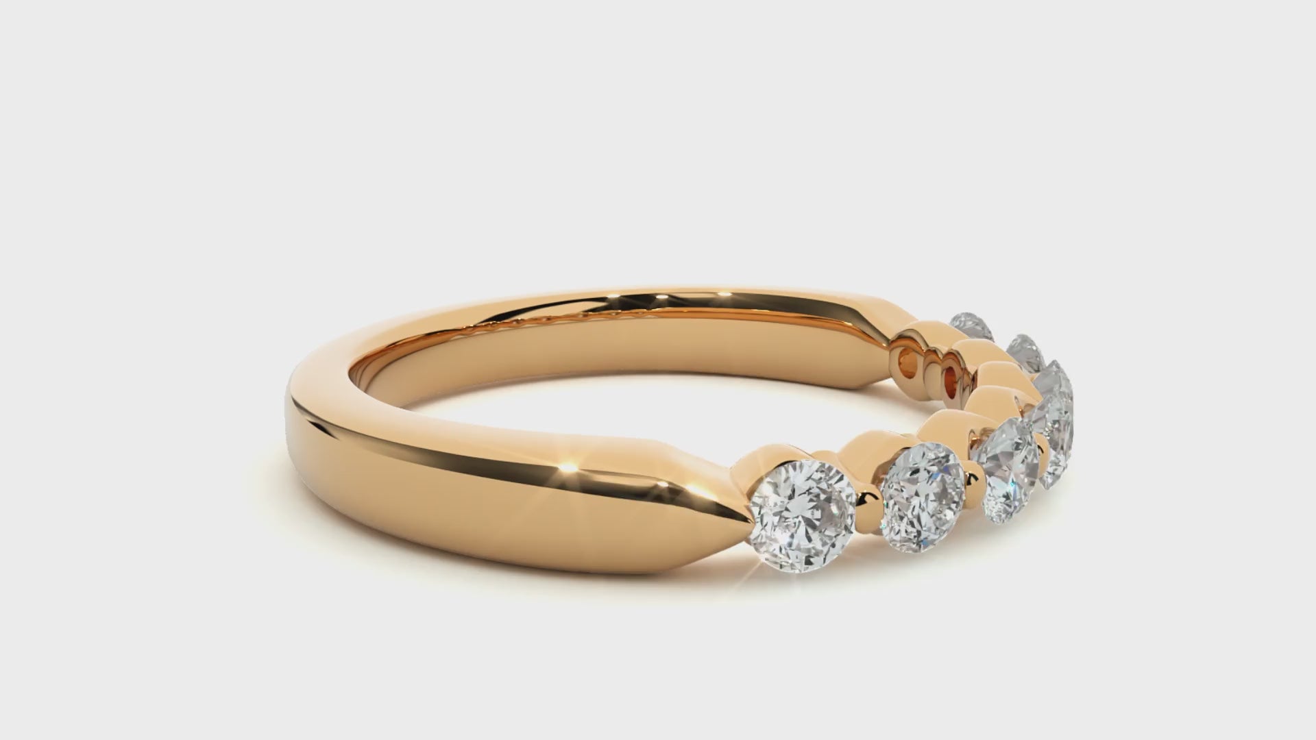 0.52 Carat IJ Color VS1 Clarity Diamond Studded Natural Diamond Ring.